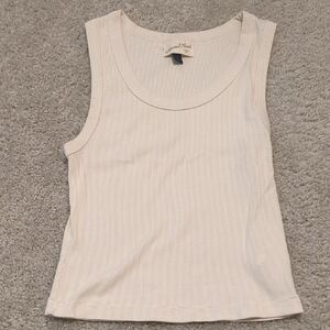 Universal Thread Cream Ribbed Tank Top